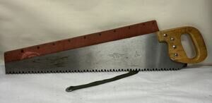 Vintage Bartlett Manufacturing USA Handsaw No 41 24” With Storage Sheath
